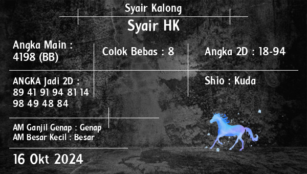 Syair Kalong - Syair HK