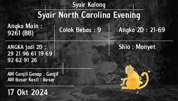 Syair Kalong - Syair North Carolina Evening