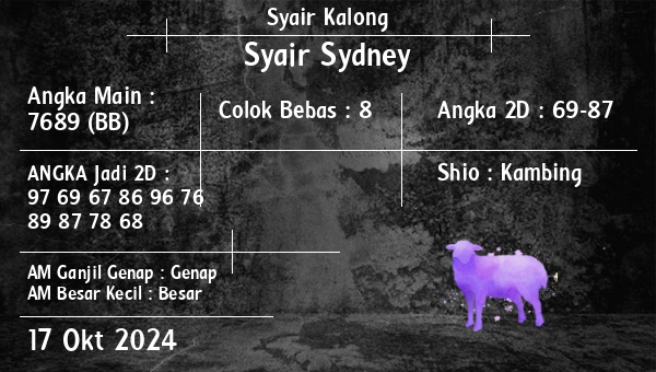 Syair Kalong - Syair Sydney