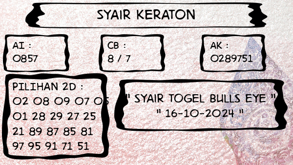 Syair Keraton - Syair Togel Bulls Eye