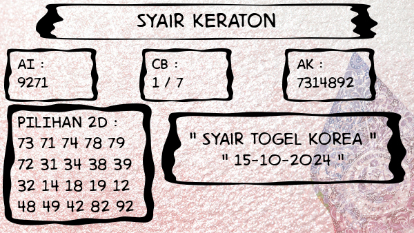 Syair Keraton - Syair Togel Korea