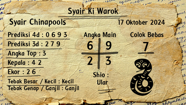 Syair Ki Warok - Syair Chinapools