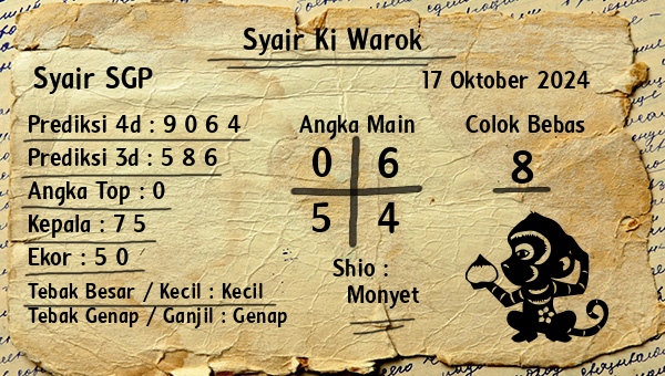 Syair Ki Warok - Syair SGP