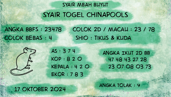 Syair Mbah Buyut - Syair Chinapools