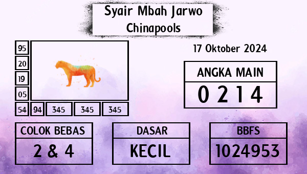 Syair Mbah Jarwo - Chinapools