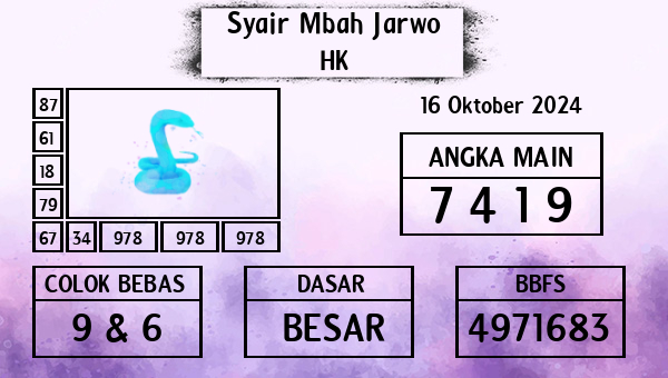 Syair Mbah Jarwo - HK