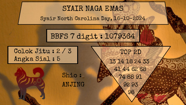 SYAIR NAGA EMAS - Syair North Carolina Day