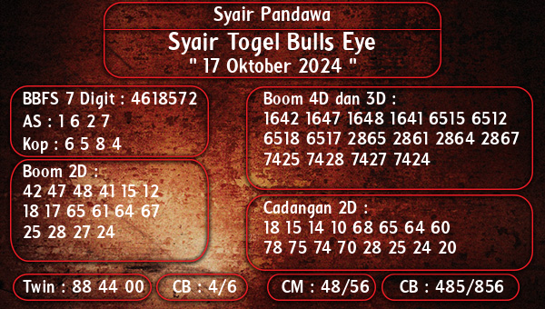 Syair Pandawa - Syair Togel Bulls Eye