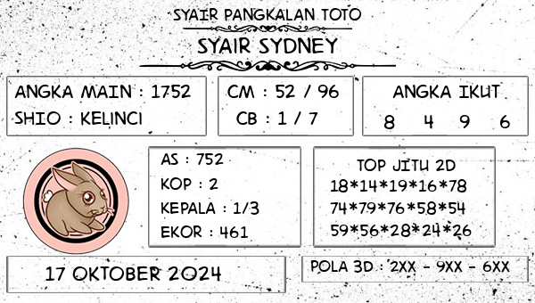 SYAIR PANGKALAN TOTO - Syair Sydney