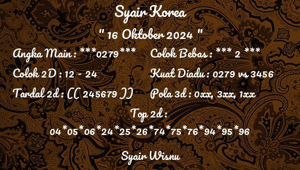 Syair Wisnu - Syair Korea